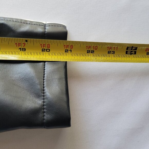 SHEIN Easy Wear Color Block B/W Vegan Leather Jacket (Size 8/10) - Picture 13 of 14